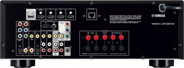 Yamaha RX-V473 - die Rückseite mit den Schnittstellen (Bild: Hersteller)